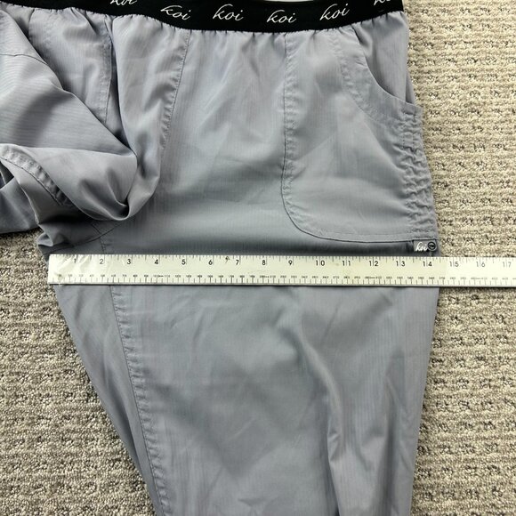 Koi Scrub Pants Women Size XL Regular Slim Fit Gray Stripes Casual Uniform - Picture 13 of 15